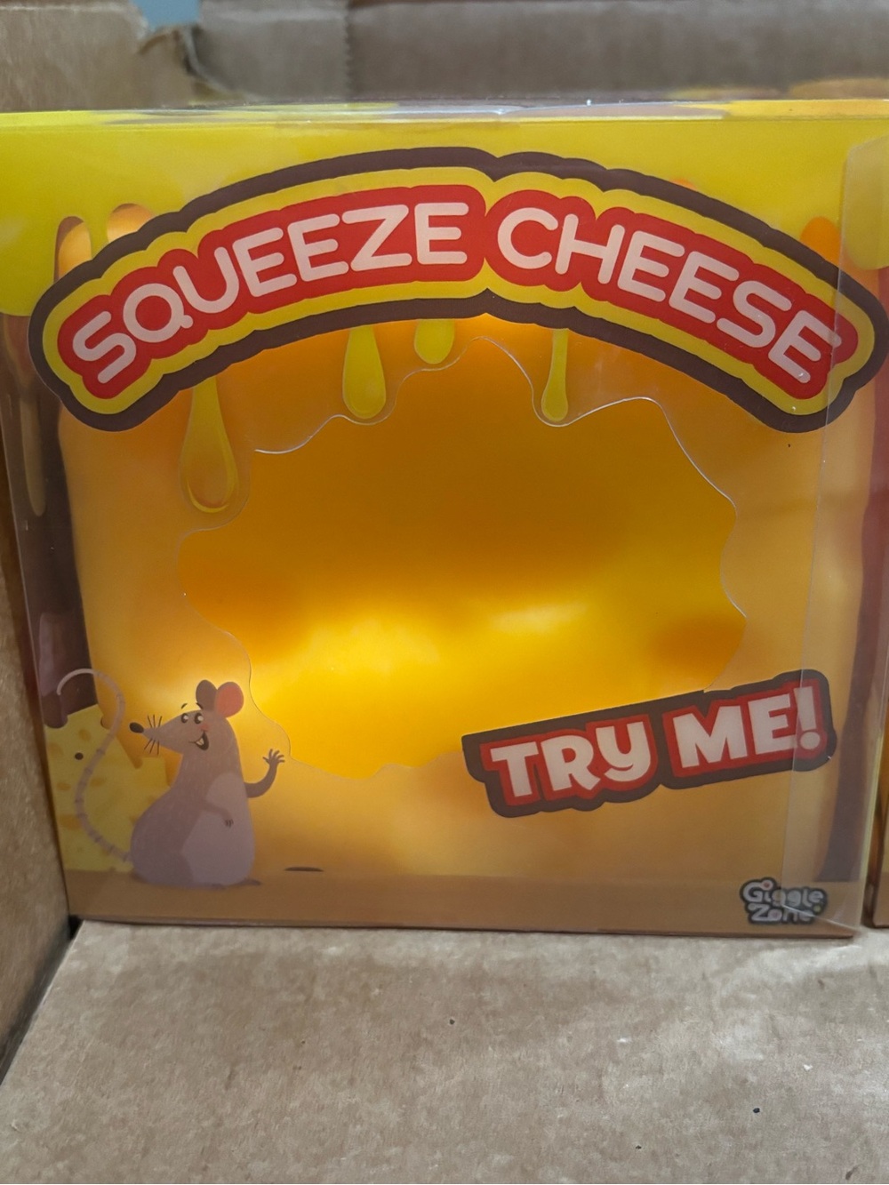 Squeeze Cheese Toy - Bright Yellow